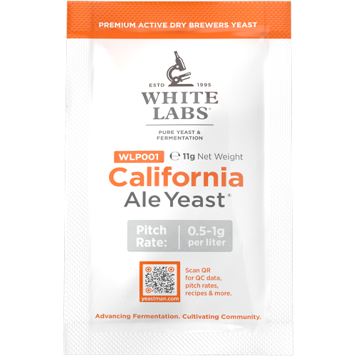 California Ale Yeast -  White Labs WLP001 - 11g