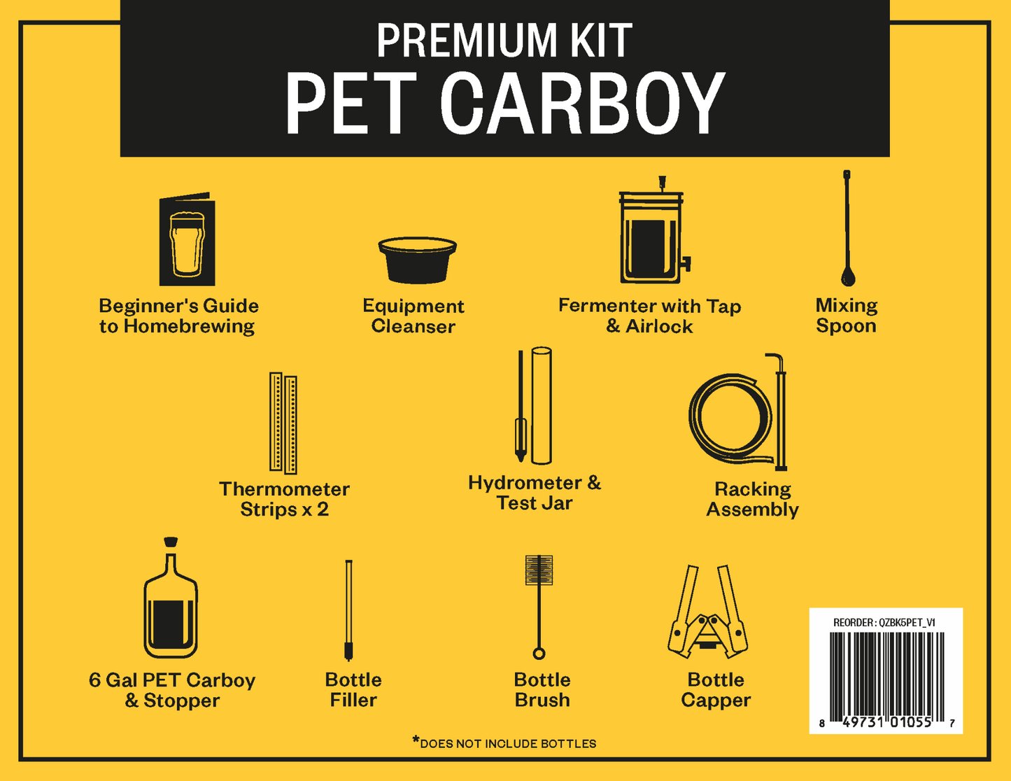 Handcraft Supplies Homebrewing Starter Kit with PET Carboy